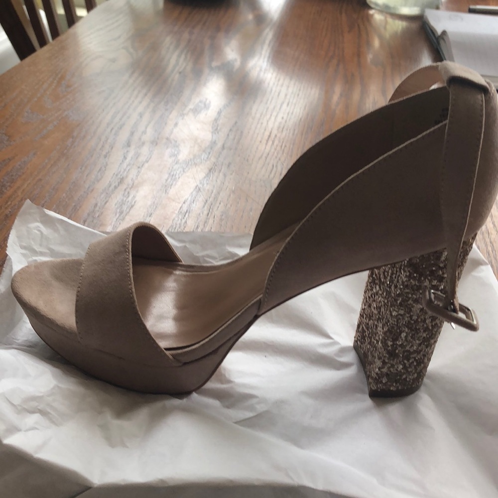 Audrey Brooke strappy suede 4 in heels